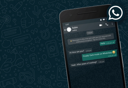Dark Mode Whatsapp image