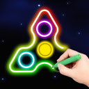 Finger Spinner: Glow Art Draw