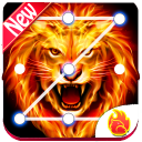 Roaring Fire Lion Lock Lock Screen, Lion wallpaper